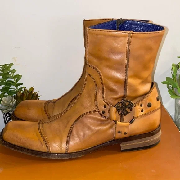 Mark Nason Bitterend Rock Lives Italian Leather Mens Boots Size 10 With Box